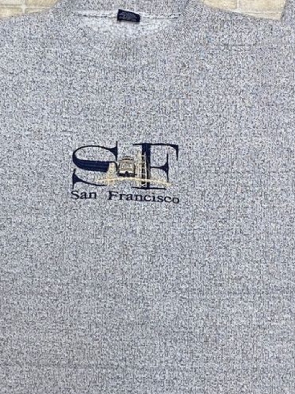 SF San Francisco Made In USA Gray Crewneck Sweater Size XXL - Picture 13 of 14